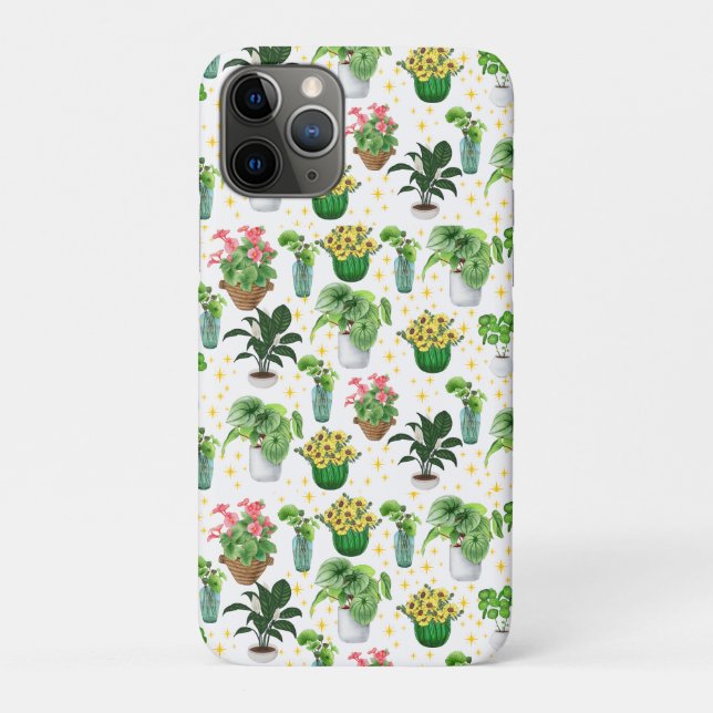 Whimsical Potted Plants Blanket Case-Mate iPhone Case (Back)