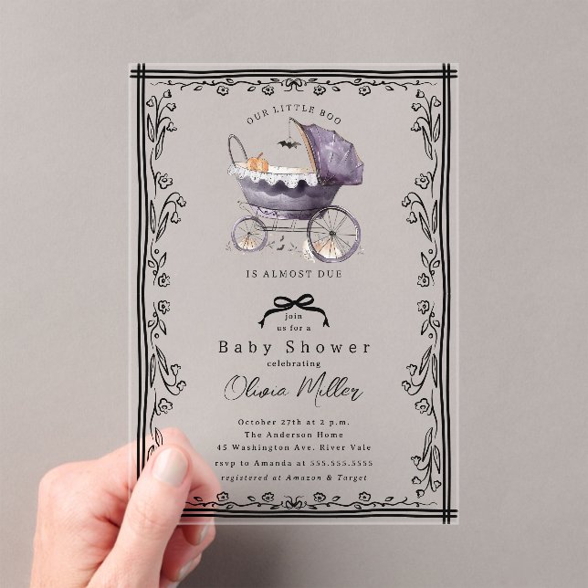 Whimsical Pram Baby Shower  Invitation (Insitu (Handheld))