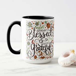 Whimsical Pretty Blessed Grateful Inspirivity Mug
