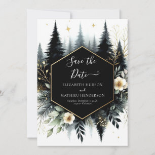 Whimsical Printable Enchanted Forest Wedding Save The Date