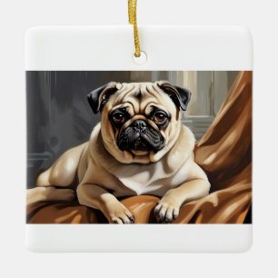 Whimsical Pug Ornament
