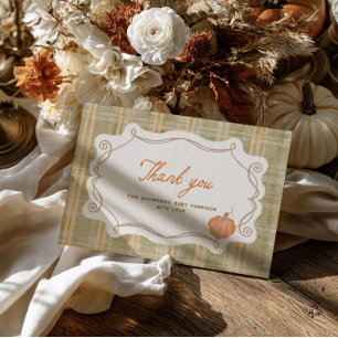Whimsical Pumpkin Baby Shower Thank You Card