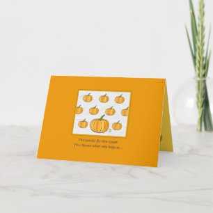 Whimsical Pumpkin Patch in Square Halloween Card