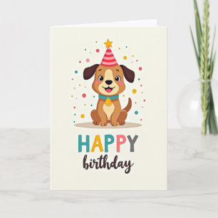 Whimsical Puppy Party Card