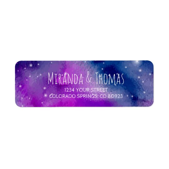 Whimsical Purple Address Labels