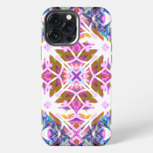 Whimsical Purple Blue Pink Colorful Pattern iPhone 13 Pro Max Case