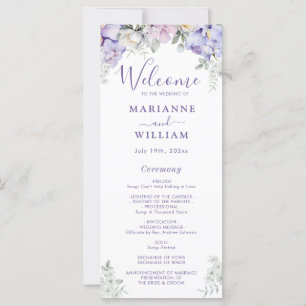 Whimsical Purple Floral Romantique Programme de ma