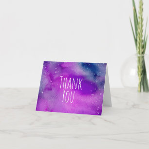 Whimsical Purple Merci Cartes