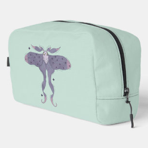 Whimsical Purple Moth with Star Sparkles Dopp Kit