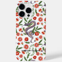 Whimsical Purple Snake & Botanical– Personalized 