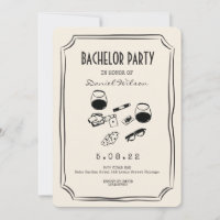 Whimsical Quirky Funky Cigar and Whisky Bachelor 