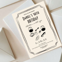 Whimsical Quirky Funky Handwritting 50th Birthday
