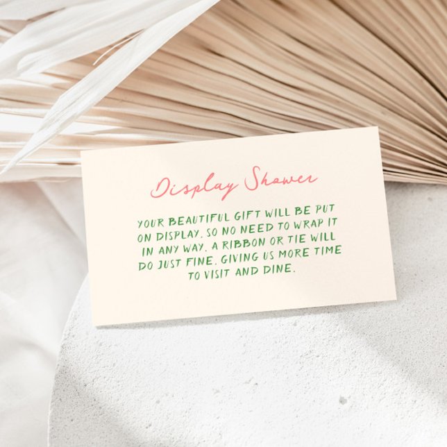 Whimsical Quirky Handwritten Display Shower Enclosure Card (Creator Uploaded)