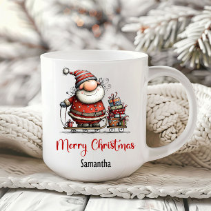 Whimsical Quirky Santa Humour Coffee Mug