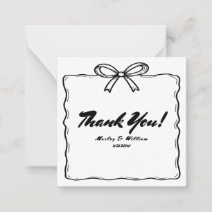 Whimsical Quirky Wedding Budget Thank You Card