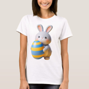 Whimsical Rabbits in a Colourful Meadow T-Shirt