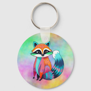 Whimsical Raccoon Keychain
