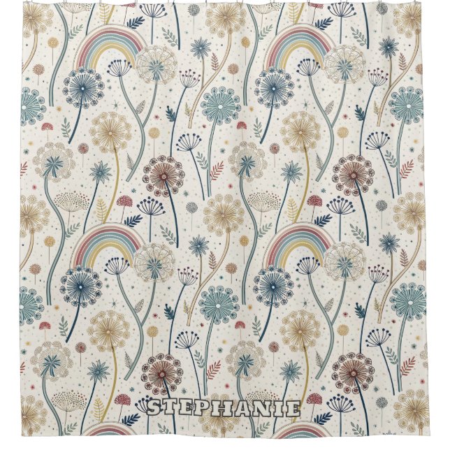 Whimsical Rainbow and Botanical Dandelions (2) (Front)