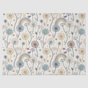 Whimsical Rainbow and Botanical Dandelions (2) Tissue Paper