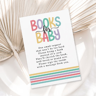 Whimsical Rainbow Colours Books for Baby Enclosure Card