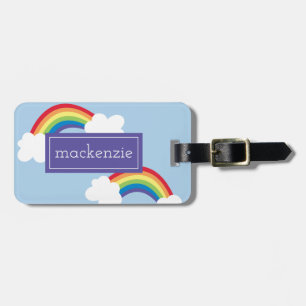 Whimsical Rainbows Personalized Luggage Tag