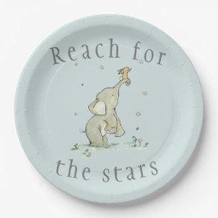 Whimsical Reach for the Stars Paper Plate