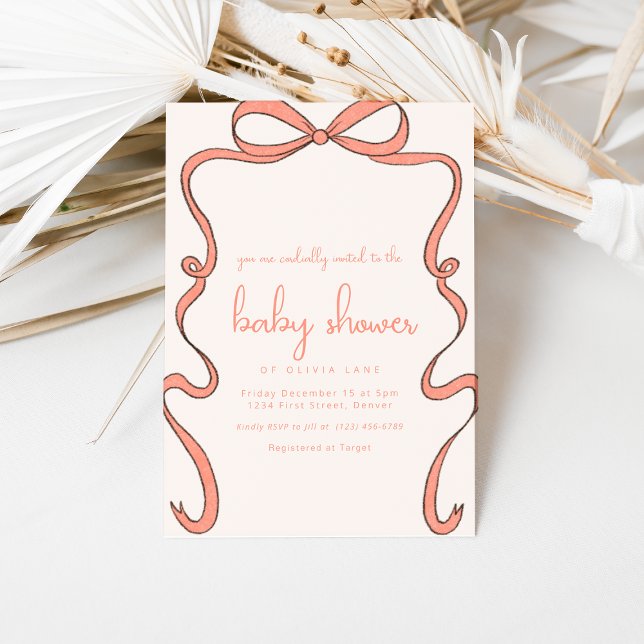 Whimsical Red Baby Shower Invitation (Creator Uploaded)