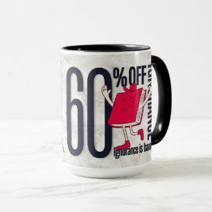 Whimsical Red Book Character Ignorance Is Banned  Mug