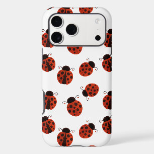 Whimsical Red Ladybug Polka Dot iPhone Case