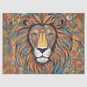 Whimsical Regal Lion Tissue Paper