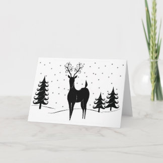 Whimsical Reindeer Holiday Card