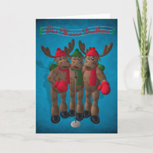 Whimsical Reindeer: The Moose Brothers Holiday Card
