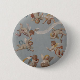 Whimsical Renaissance Cherub Angels 2 Inch Round Button