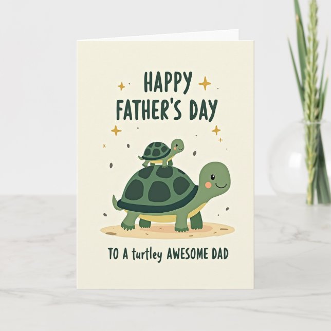 Whimsical Reptile Father Card (Front)