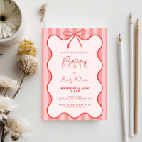 Whimsical Retro Border Birthday Dinner