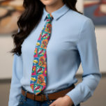 Whimsical Retro Comic Explosion Tie<br><div class="desc">Dive into the vibrant world of retro comics with our "Whimsical Retro Comic Explosion Neck Tie." Bursting with playful energy and nostalgia, this colourful seamless pattern transports you to the dynamic pages of classic pop art. Each detail tells a story of excitement and wonder, making it a standout accessory for...</div>