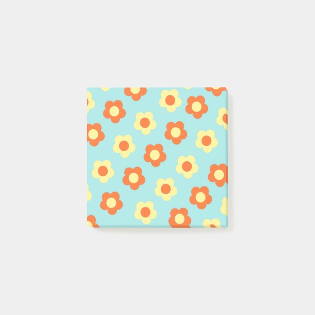 Whimsical Retro Flower Designs for Spring & Summer Post-it Notes (Front)