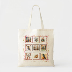 Whimsical Retro Halloween Aesthetic, Halloween, Tote Bag