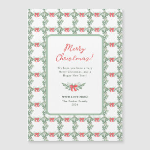 Whimsical Retro   Joyeuse carte magnétique de Noël