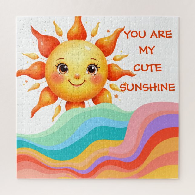 Whimsical Retro Sunshine Infant Jigsaw Puzzle (Vertical)