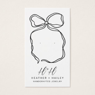 Whimsical Ribbon Handcrafted Jewelry Display Cards