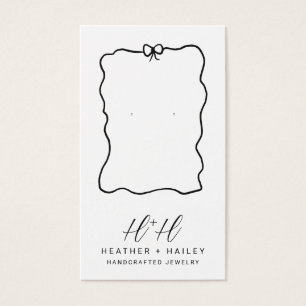 Whimsical Ribbon Handcrafted Jewelry Display Cards