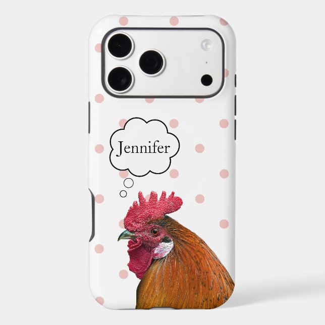 Whimsical Rooster iPhone / iPad case (Verso)