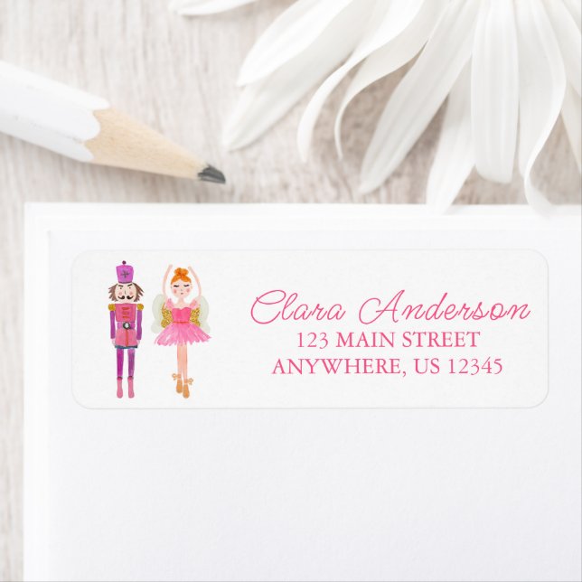 Whimsical Rose Aquarelle Nutcracker Retour (En situation)