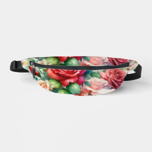 Whimsical Rose Pattern Fanny Pack
