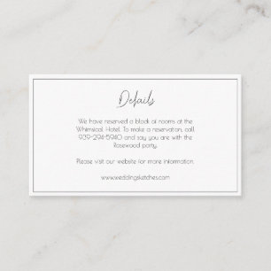 Whimsical RSVP Wedding Website Enclosure Card