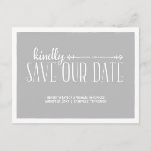 Whimsical Rustic Save the Date Announcement Postcard
