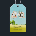 Whimsical Rustic Woodland Forest Deer Wedding Gift Tags<br><div class="desc">Whimsical deer couple medallions and blush pink boho floral wedding thank gift tags.</div>