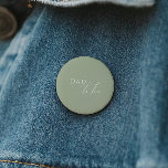 Whimsical Sage Green Baby Shower Dad To Be 2 Inch Round Button<br><div class="desc">Introducing our whimsical sage green baby shower dad to be button, perfect for your simple modern boho celebration any season of the year! This button has a boho-chic, gender-neutral vibe with elegant calligraphy and a delicate minimalist design, making it ideal for both girls and boys. Plus, it's editable, so you...</div>