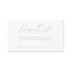 Whimsical Sage Green Baby Shower Diaper Raffle